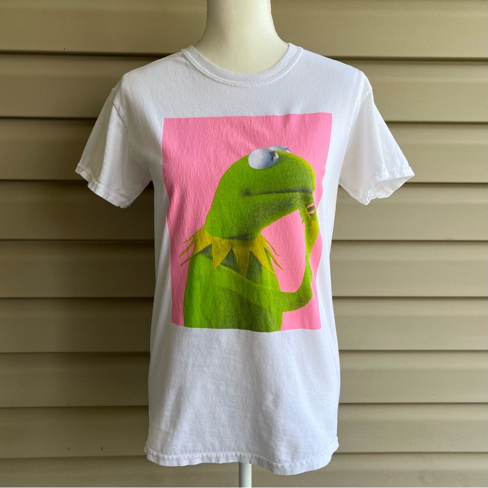 •Disney Muppets• Thinking Kermit the Frog Tee - Size Small